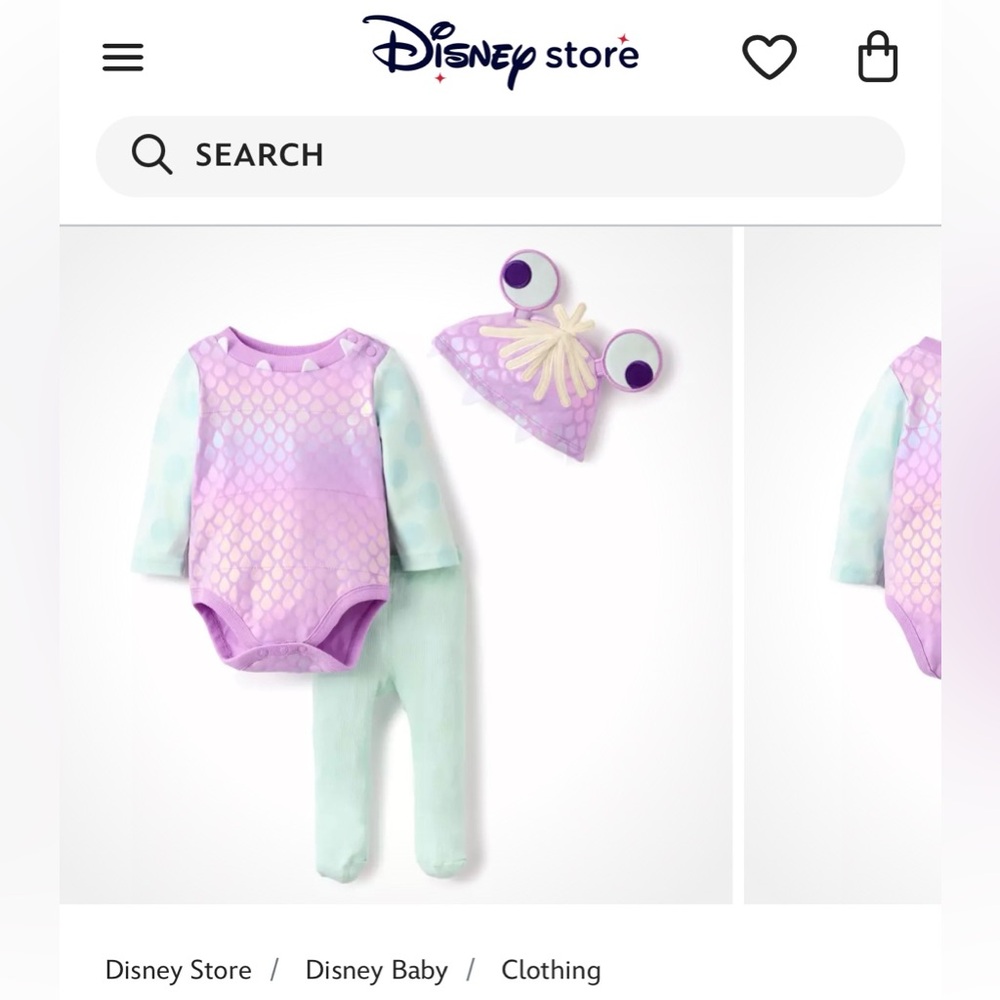 Disney Baby Lavender Bodysuit